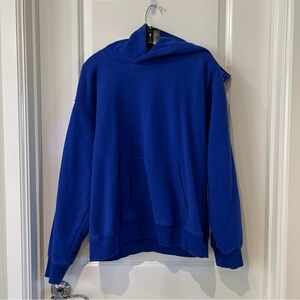 Aritzia TNA Terry Fleece Perfect Hoodie in Cobalt Blue